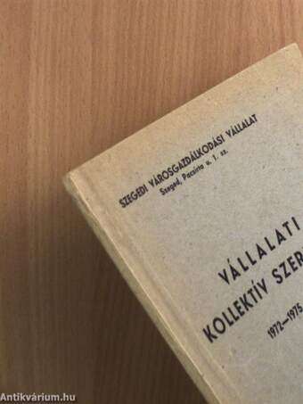 Vállalati kollektív szerződés 1972-1975. évre