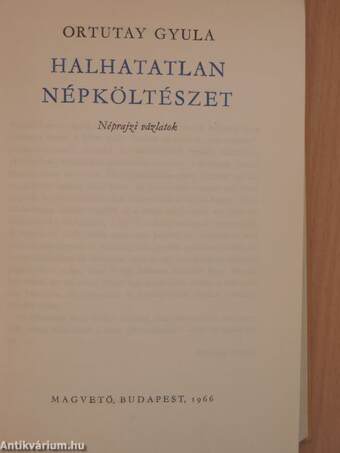 Halhatatlan népköltészet