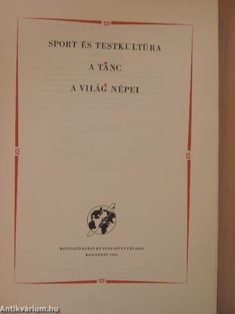 A kultúra világa - Sport és testkultúra/A tánc/A világ népei