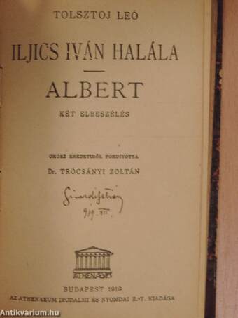 Két huszár/Iljics Iván halála/Albert