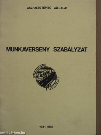 Munkaverseny szabályzat 1981-1985