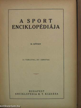 A sport enciklopédiája II. (töredék)