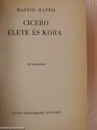 Cicero élete és kora