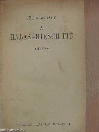 A Halasi-Hirsch fiú