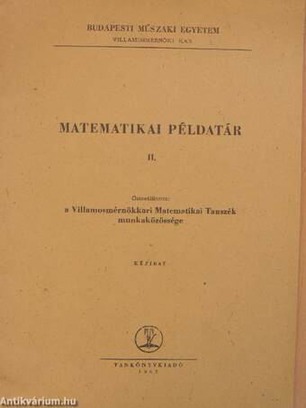 Matematikai példatár II.