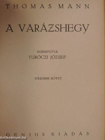 A varázshegy I-IV.