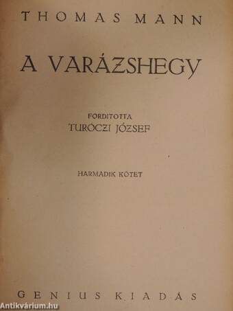 A varázshegy I-IV.