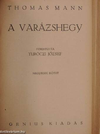 A varázshegy I-IV.