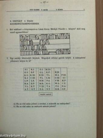 Kis Matematikusok Baráti Köre Tanulói feladatlap - 5. osztály