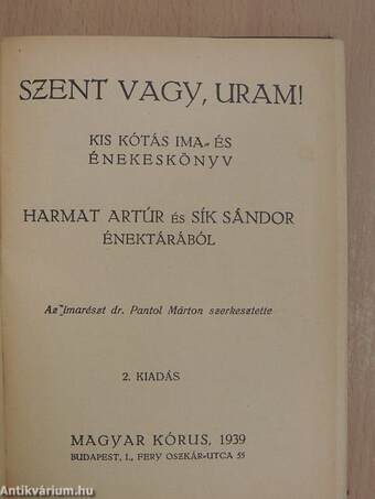 Szent vagy, Uram!