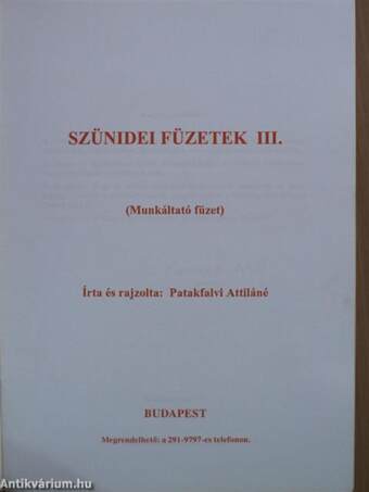 Szünidei füzetek III.