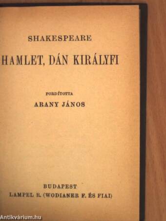 Hamlet, dán királyfi