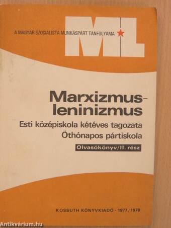 Marxizmus-leninizmus - Olvasókönyv II.