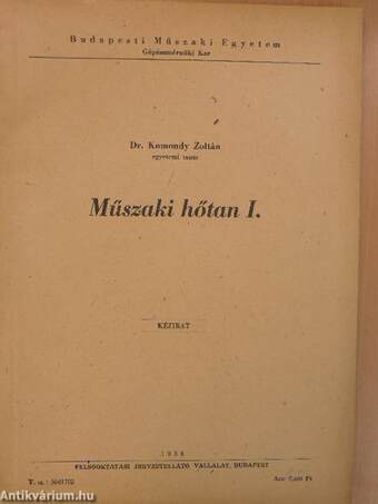 Műszaki hőtan I-II.