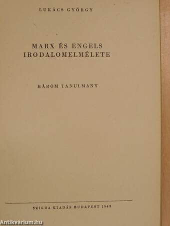 Marx és Engels irodalomelmélete