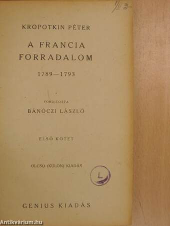 A francia forradalom I-II.