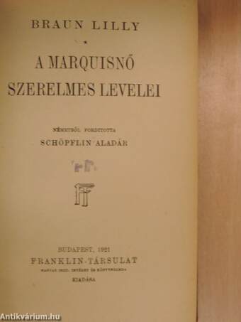 A marquisnő szerelmes levelei