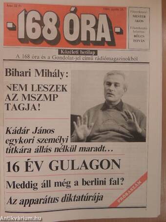 168 óra 1989. (nem teljes évfolyam)/Próbaszám