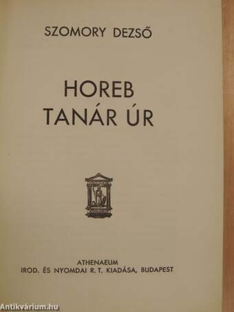 Horeb tanár úr