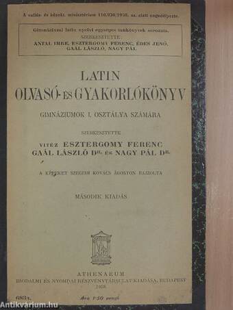 Latin olvasó- és gyakorlókönyv I.