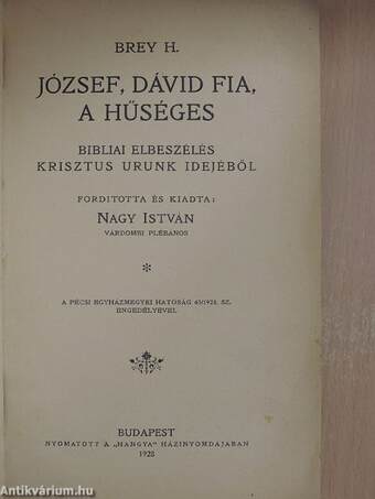 József, Dávid fia, a hűséges