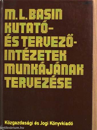 Kutató- és tervezőintézetek munkájának tervezése