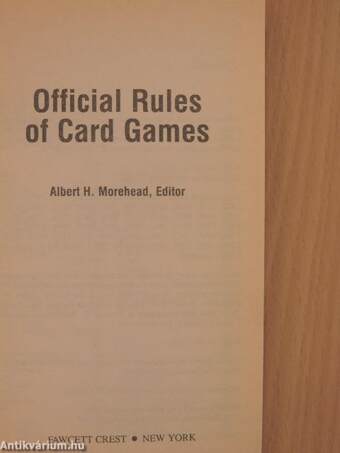 Official Rules of Card Games