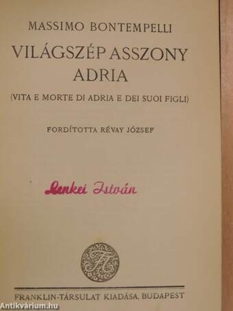 Világszép asszony Adria