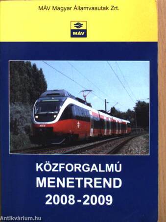 Közforgalmú menetrend 2008-2009