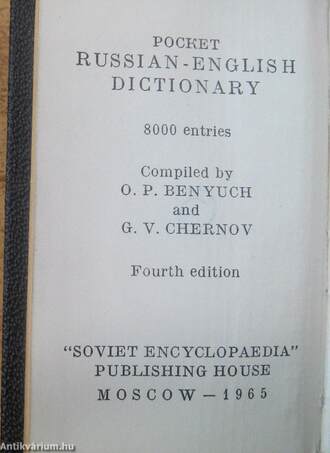 Pocket Russian-English Dictionary (minikönyv)