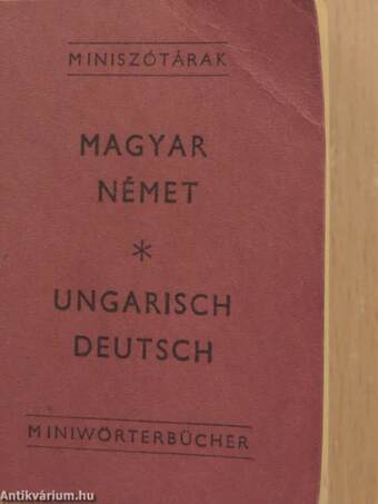 Magyar-német/német-magyar miniszótár I-II. (minikönyv)