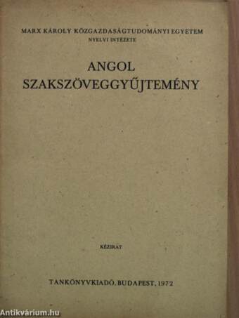 Angol szakszöveggyűjtemény