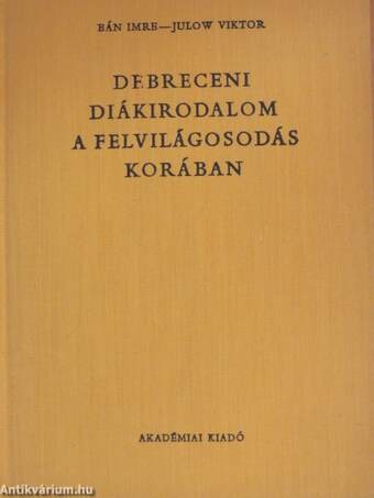 Debreceni diákirodalom a felvilágosodás korában