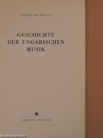 Geschichte der Ungarischen Musik