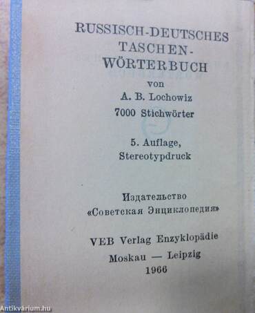 Russisch-Deutsches Taschenwörterbuch (minikönyv)