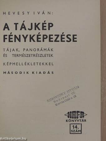 A tájkép fényképezése