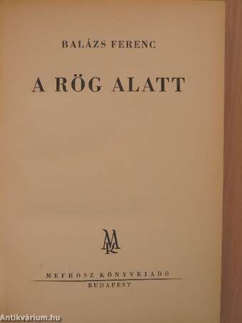 A rög alatt