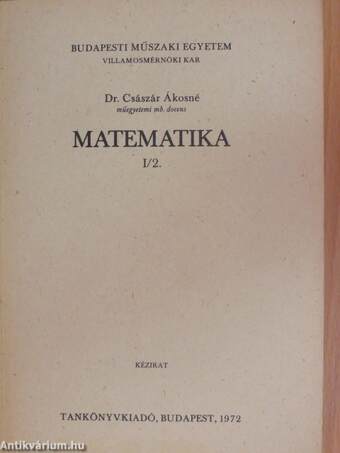 Matematika I/2.