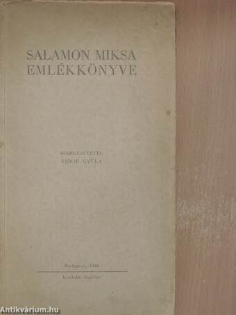 Salamon Miksa emlékkönyve