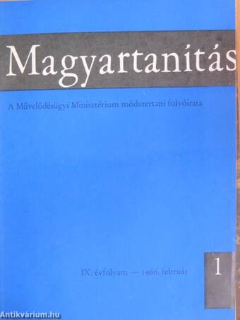 Magyartanítás 1966/1-6.