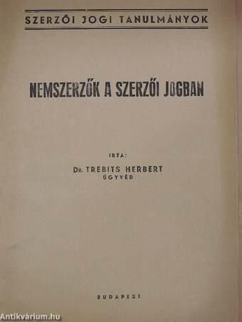 Nemszerzők a szerzői jogban