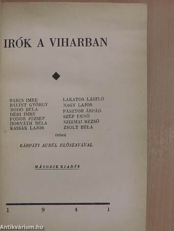 Irók a viharban