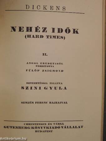 Nehéz idők I-II.