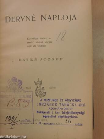 Déryné naplója I-III.