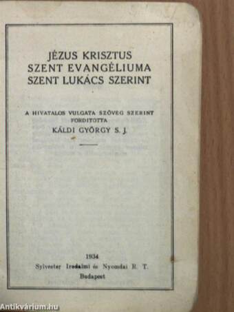 Az evangélium Szent Lukács szerint