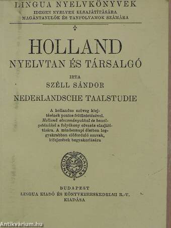 Holland nyelvtan és társalgó