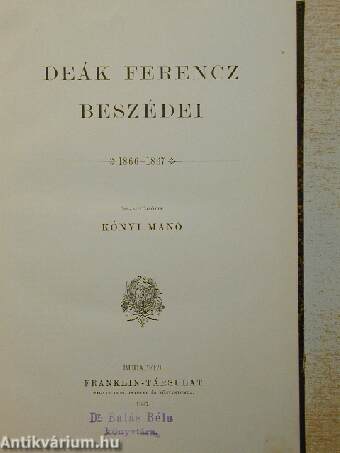 Deák Ferencz beszédei IV.