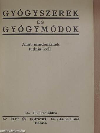 Gyógyszerek és gyógymódok