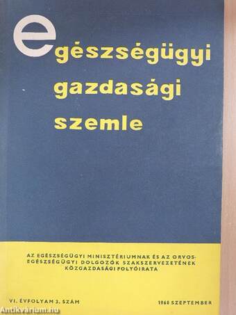 Egészségügyi Gazdasági Szemle 1968. szeptember