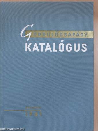 Gördülőcsapágy katalógus